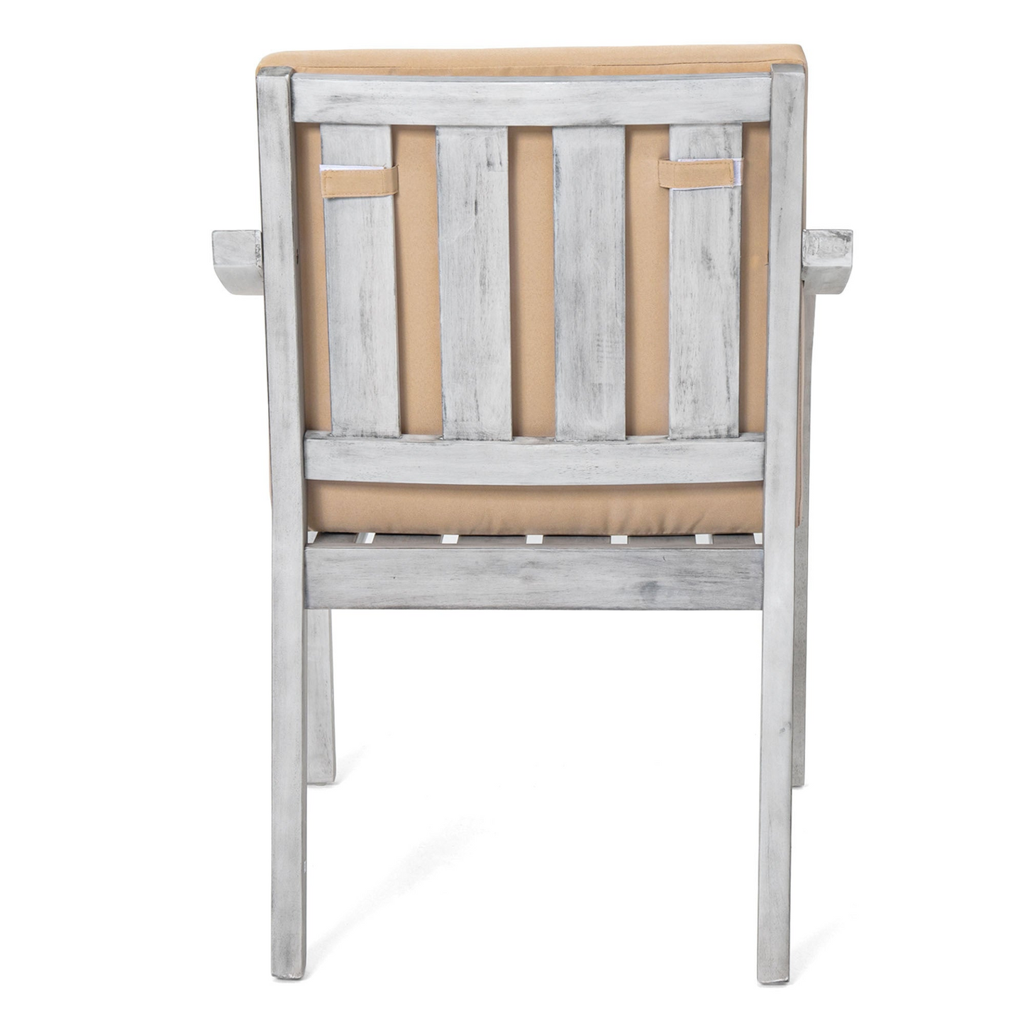 Outdoor Dinning Set 6-Person Outdoor Wooden Dinning Set with an Umbrella Hole and Removable Cushions, Antique Gray