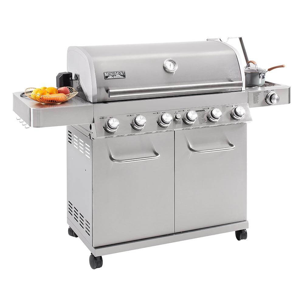 77352 | Monument Grills | 6 Burner Stainless Steel Propane Gas Grill