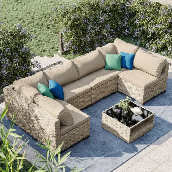 7-piece All-Weather Patio Sofa Furniture Set