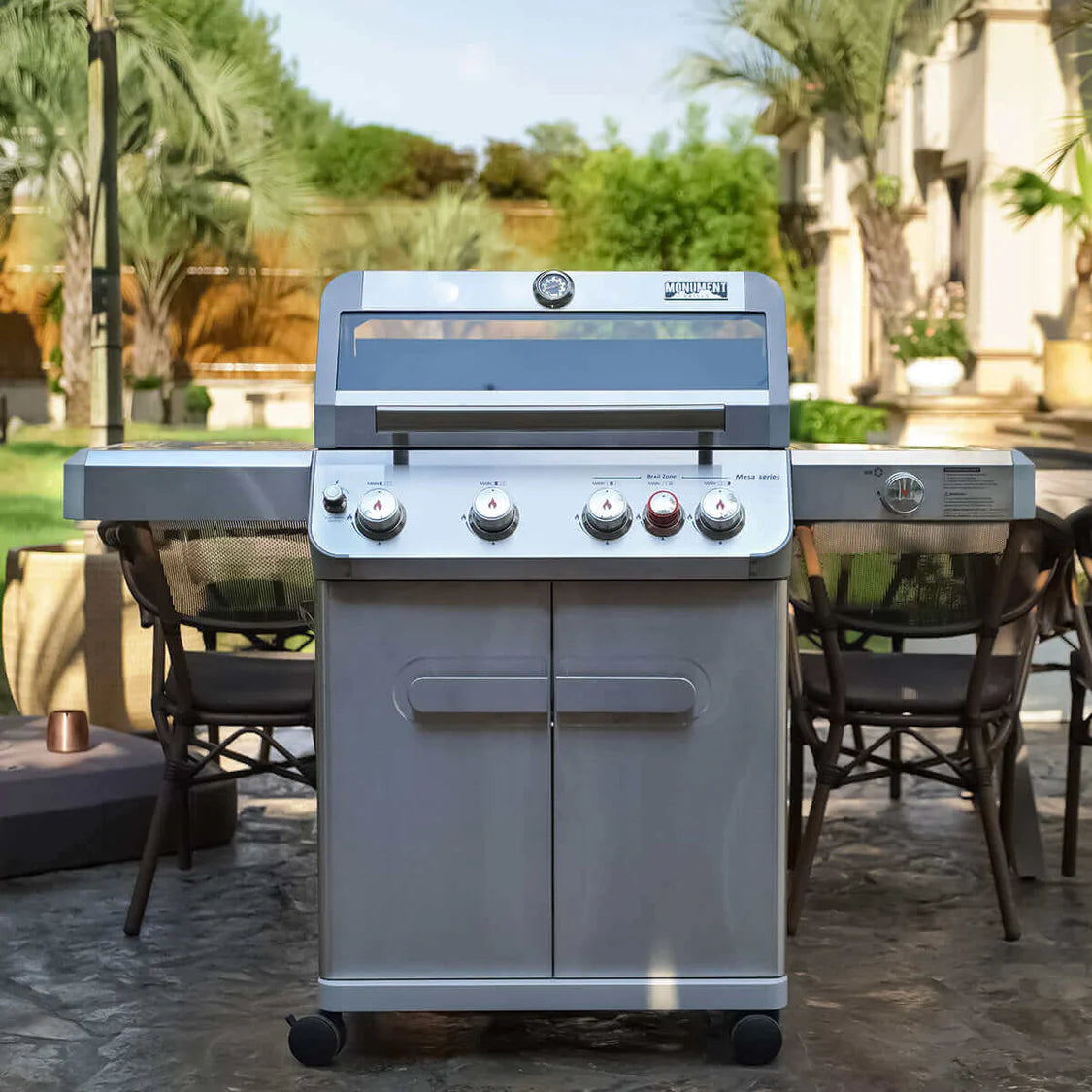 Mesa 415BZ | Monument Grills | 4 Burner Stainless Steel Propane Gas Grill