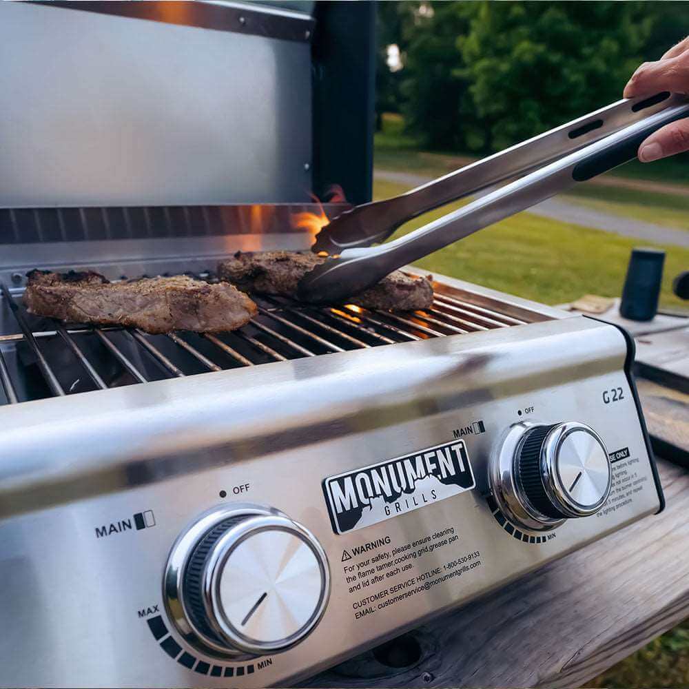 G22 | Monument Grills Table Top | 2 Burner Stainless Steel Gas Grill