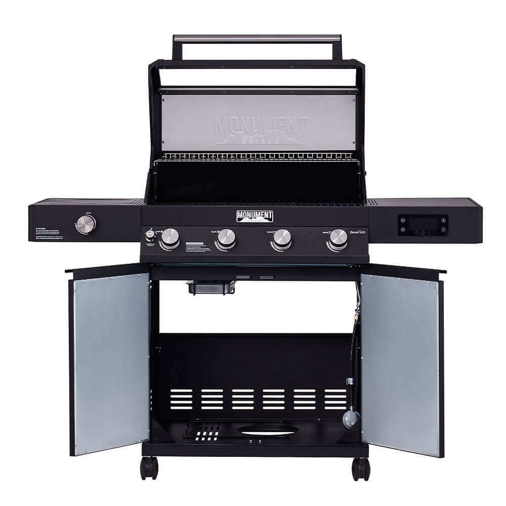 Denali 425 | Monument Grills | 4 Burner Smart Black Powder-Coated Propane Gas Grill