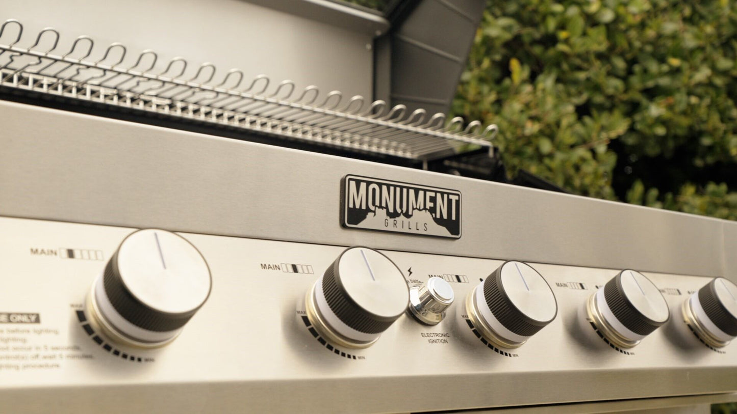 Denali 605 | Monument Grills | 6 Burner Smart Stainless Steel Liquid Propane/ Natural Gas Grill