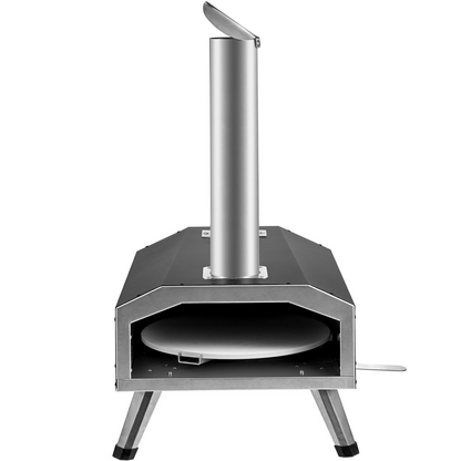 VEVOR Multi-fuel Outdoor Pizza Oven, 12 inch Wood Fired & Gas Pizza Maker with Rotating Pizza Stone, Propane Pellet Dual Fuel Pizza Grill for Backyard, Portable Pizza Ovens for Outside, CSF Certified