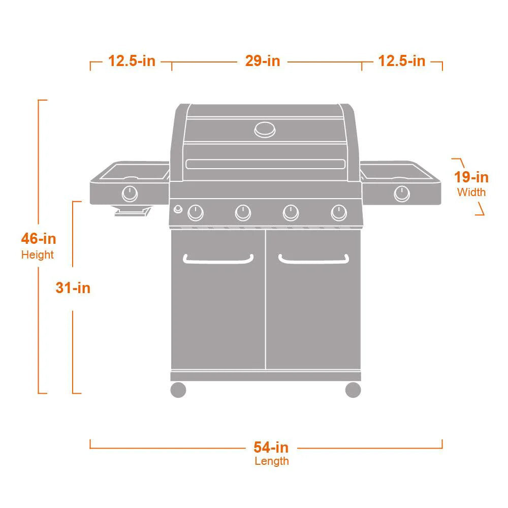 35633 | Monument Grills | 4 Burner Stainless Steel Propane Gas Grill