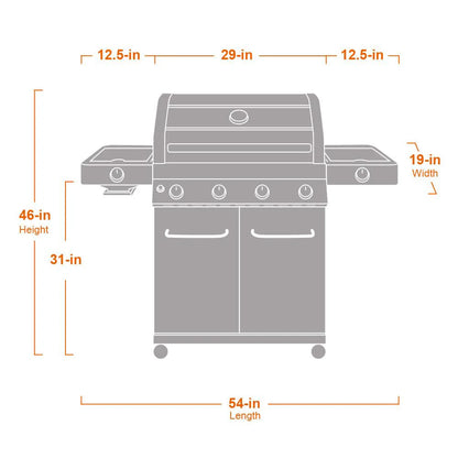 35633 | Monument Grills | 4 Burner Stainless Steel Propane Gas Grill