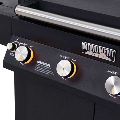 Denali 425 | Monument Grills | 4 Burner Smart Black Powder-Coated Propane Gas Grill