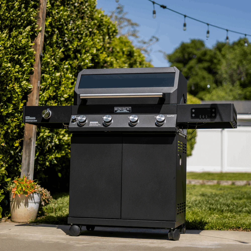 Denali 425 | Monument Grills | 4 Burner Smart Black Powder-Coated Propane Gas Grill