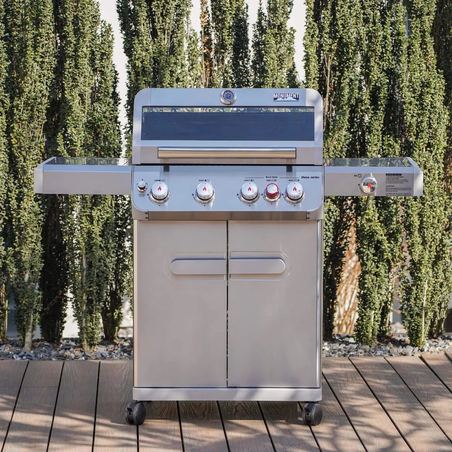 Mesa 415BZ | Monument Grills | 4 Burner Stainless Steel Propane Gas Grill